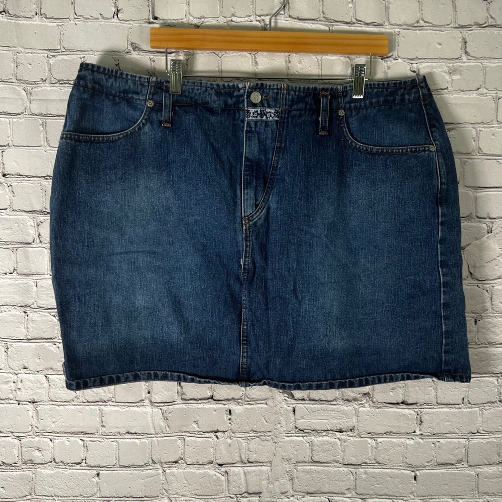 Vintage LA Blues Women Size 22 Blue Denim Skort Y2K 90's